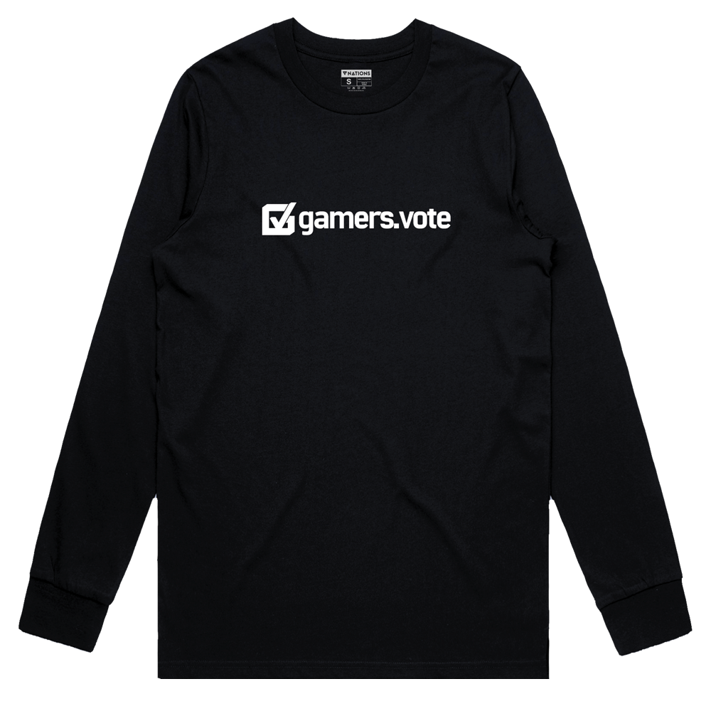 Gamers.Vote Lockup Long Sleeve - Black