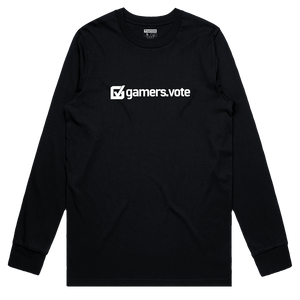 Gamers.Vote Lockup Long Sleeve - Black