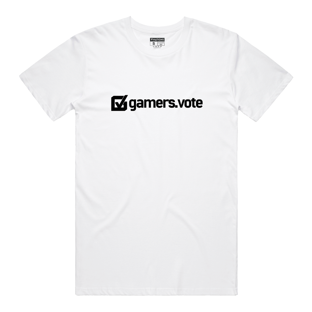 Gamers.Vote Lockup Tee - White